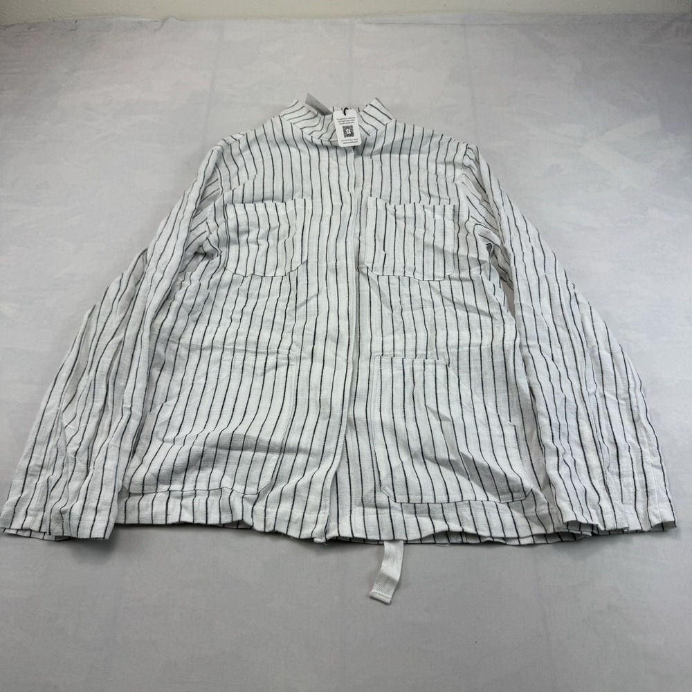 Sanctuary Women's XS NWT White Black Stripe Utility Pocket Jacket